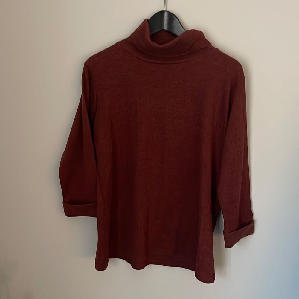 Lee Authentic Styling Cowl-neck Sweater. Size XL Terracotta. NWT.